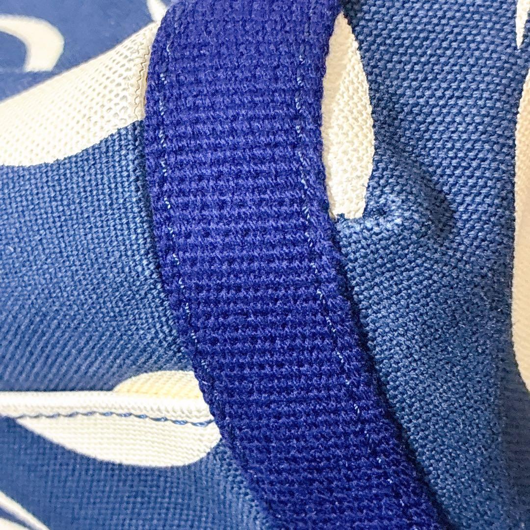 Dakota ビッグトートバックドット柄 ネイビー×ホワイト