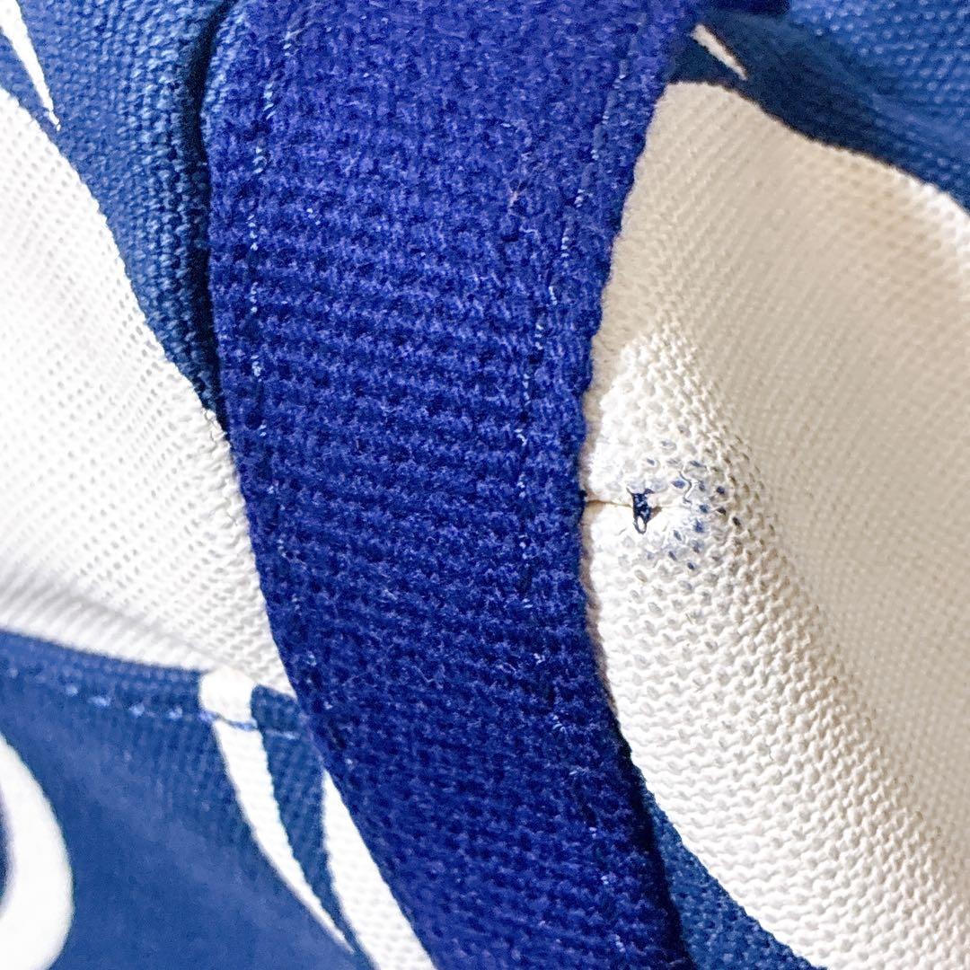 Dakota ビッグトートバックドット柄 ネイビー×ホワイト