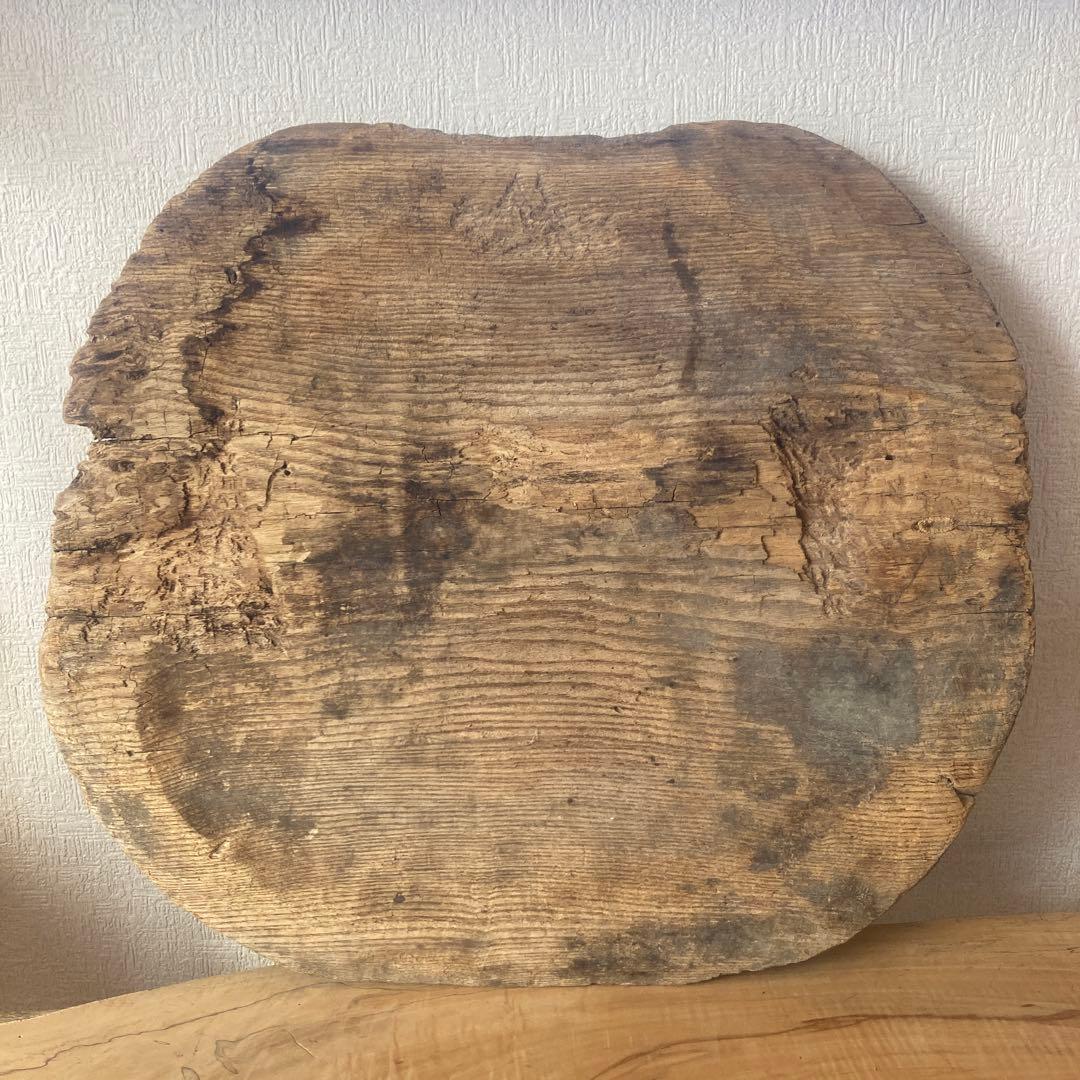 李朝　敷板　台座　ソバン　木地盆　木工品　古道具坂田　骨董　済州盆　古物