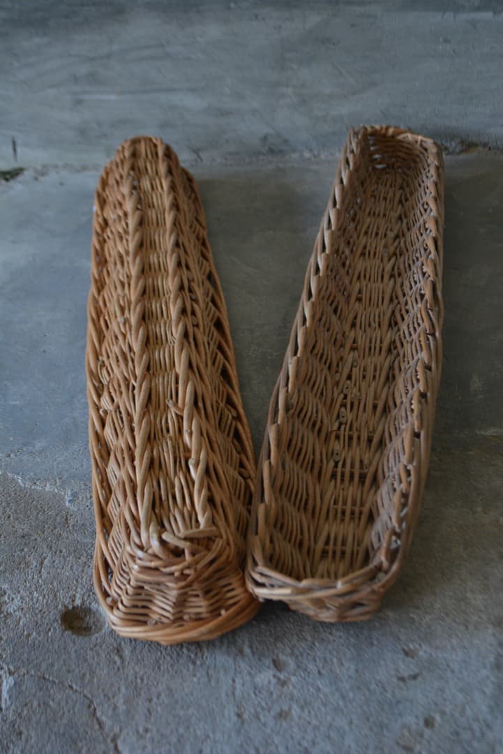 バゲット  フランスパン  バスケット  アンティーク  藤  H