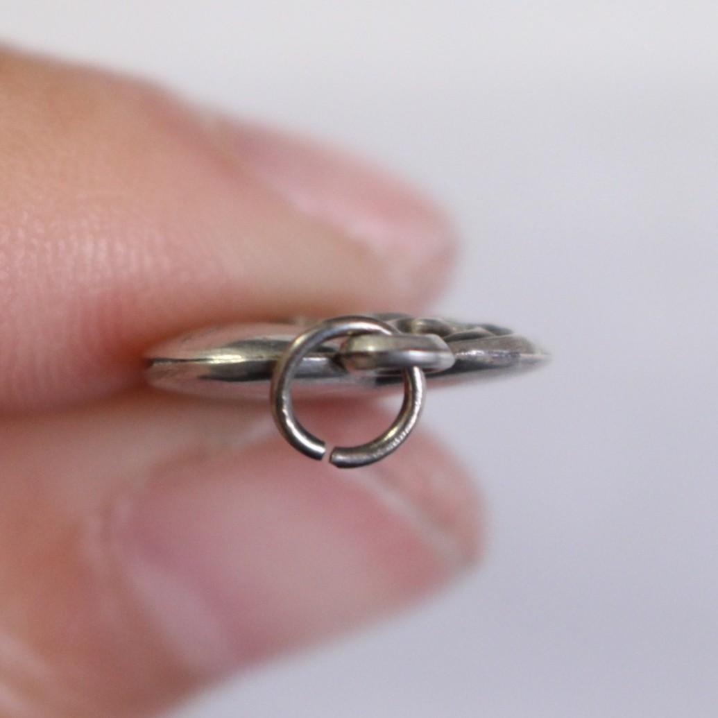 40s　スウィートハートジュエリー　波　スクロール　アールデコ　NAVY 古着に