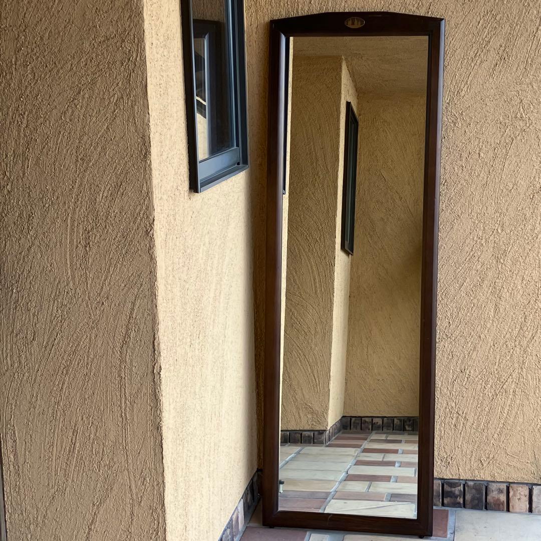 姿見、大型ミラー、鏡、木製枠