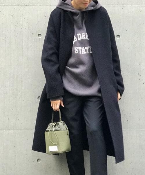 Deuxieme Classe CINOH ウールカシミアノーカラーコート