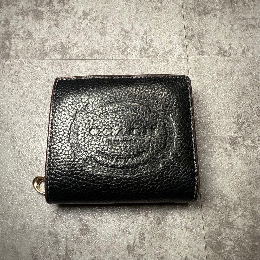 コーチ COACH ロゴ ヘリテージ レザー スナップ 二つ折り財布