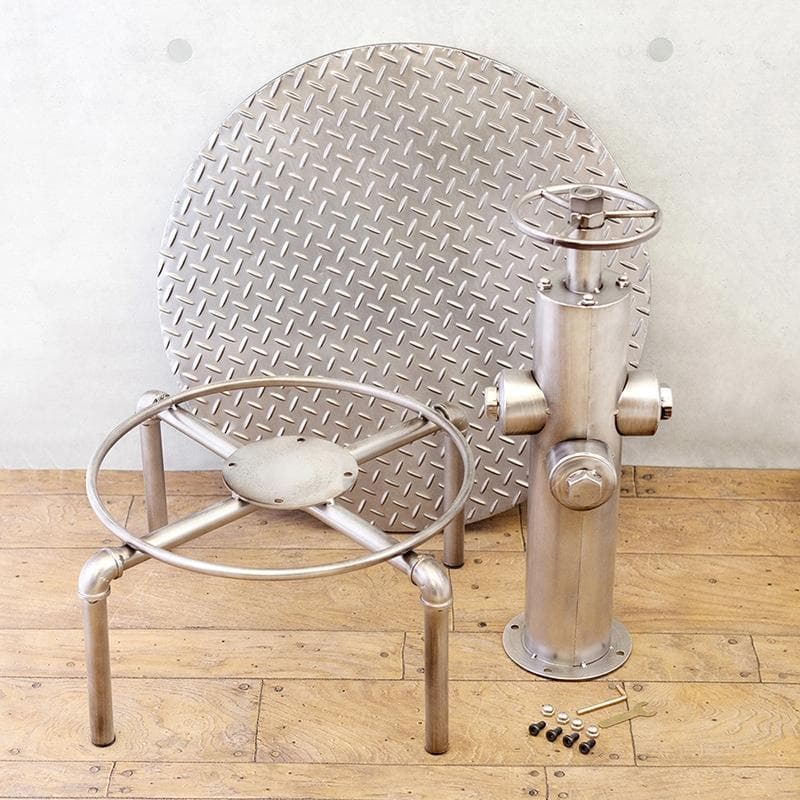 インダストリアルメタル テーブル インテリア 高さ調節可能 83～101cm