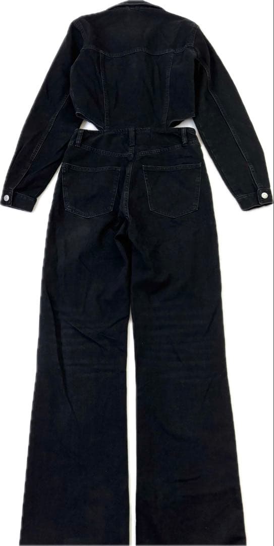 【未使用タグ付き】ザラ フルレングス カットオフ TRFデニム ジャンプスーツ