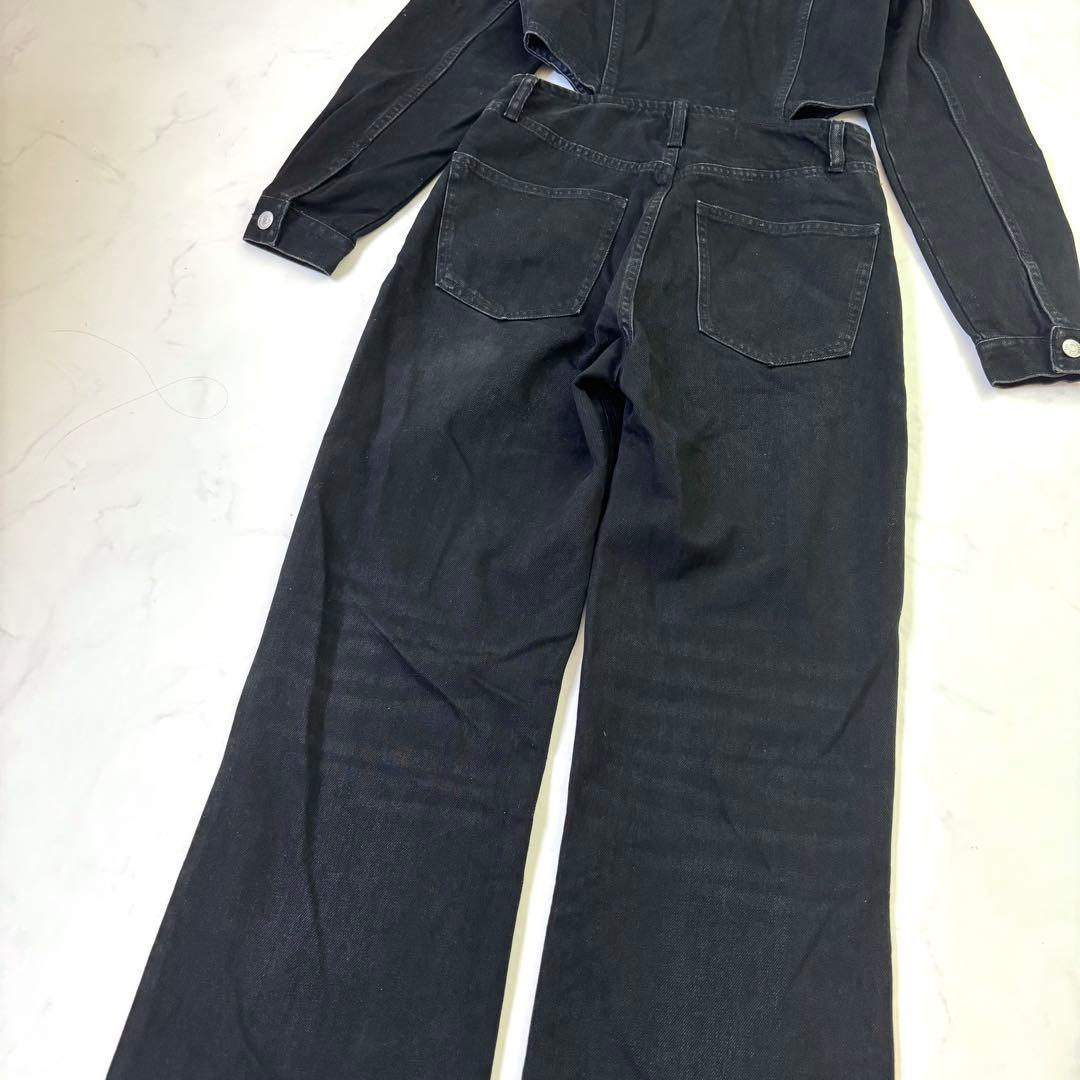 【未使用タグ付き】ザラ フルレングス カットオフ TRFデニム ジャンプスーツ