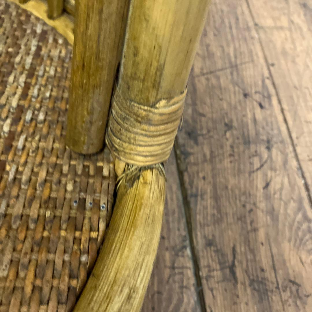 A4② ラタンフラワースタンド プランタースタンド ラタンラック 飾り棚 古道具