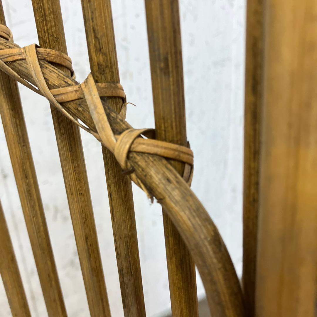 A4② ラタンフラワースタンド プランタースタンド ラタンラック 飾り棚 古道具