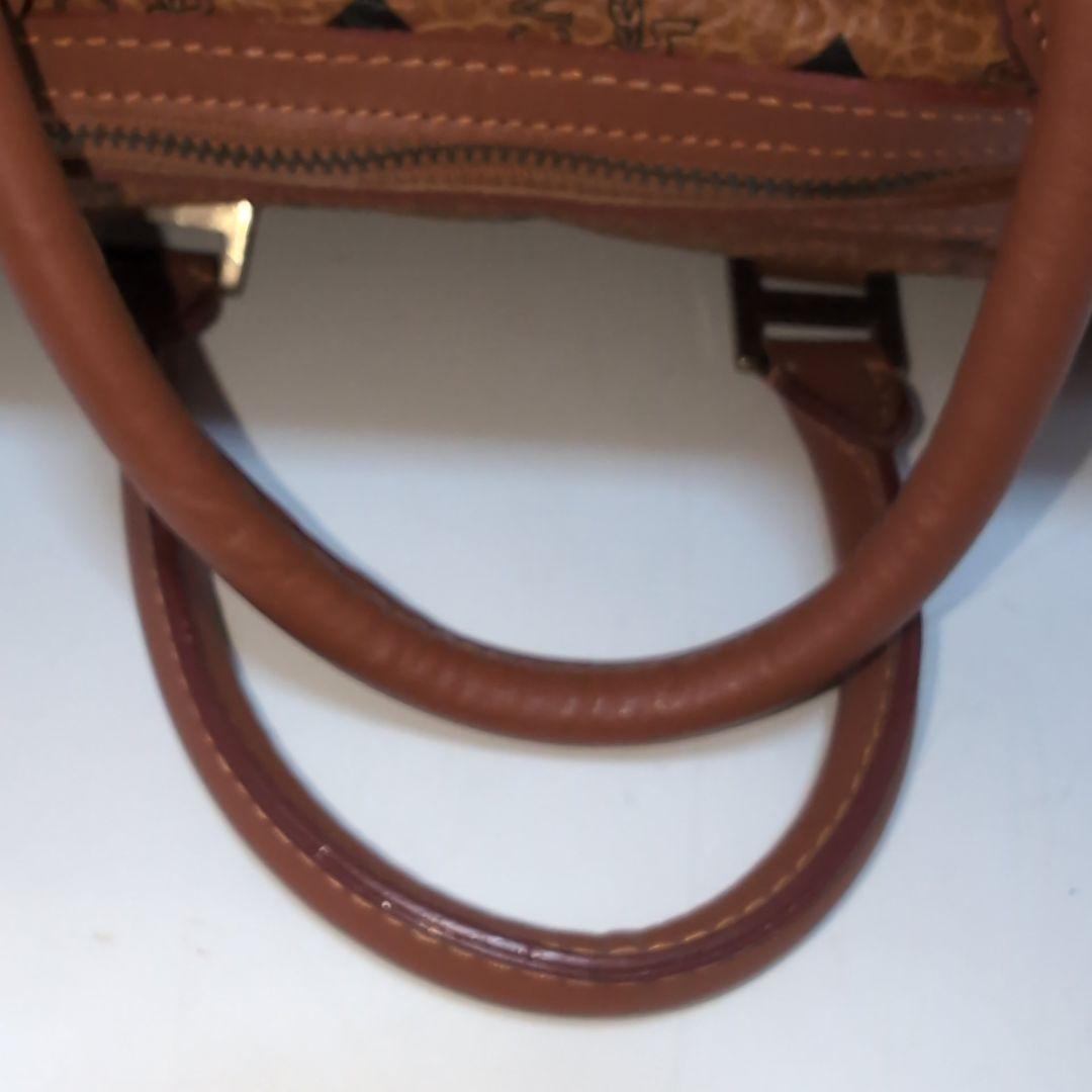 MCM エムシーエム ミニボストンバッグ ヴィセトス柄 レザー プレート