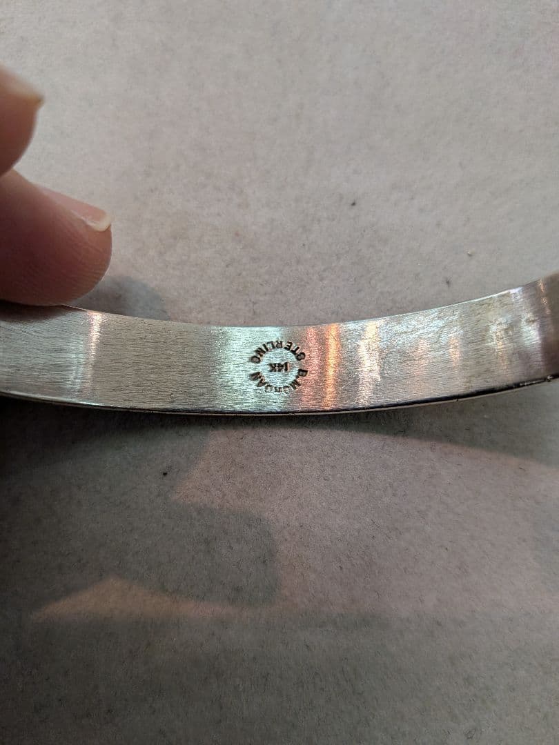 ブルースモーガン シルバー バングル 14K×スターリング