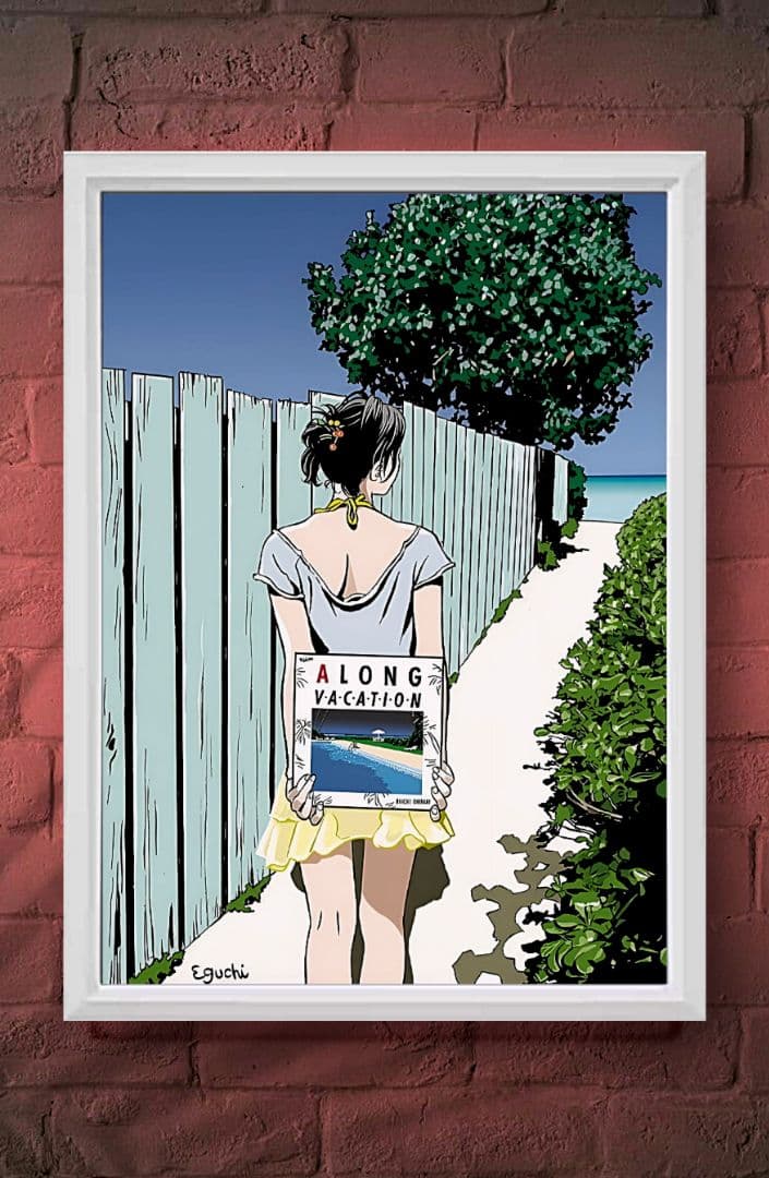 大滝詠一 / 江口寿史・ロンバケ【A4サイズ写真ポスターフレーム付き８点セット】