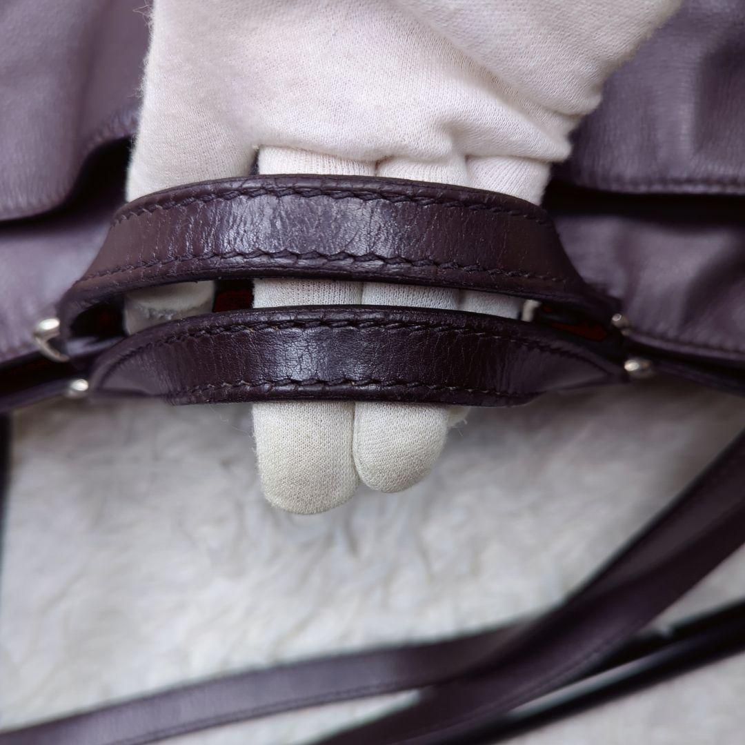 良品✨ダニエル＆ボブ チェルカトーレ ローディ レザー 茶 紫 2way A4可