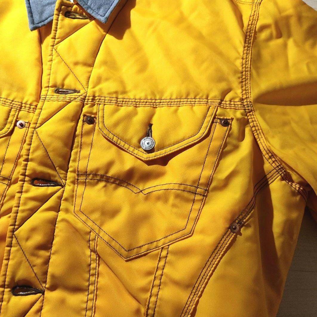 【希少レア】00s ナイロン トラッカージャケット キルティング 黄色