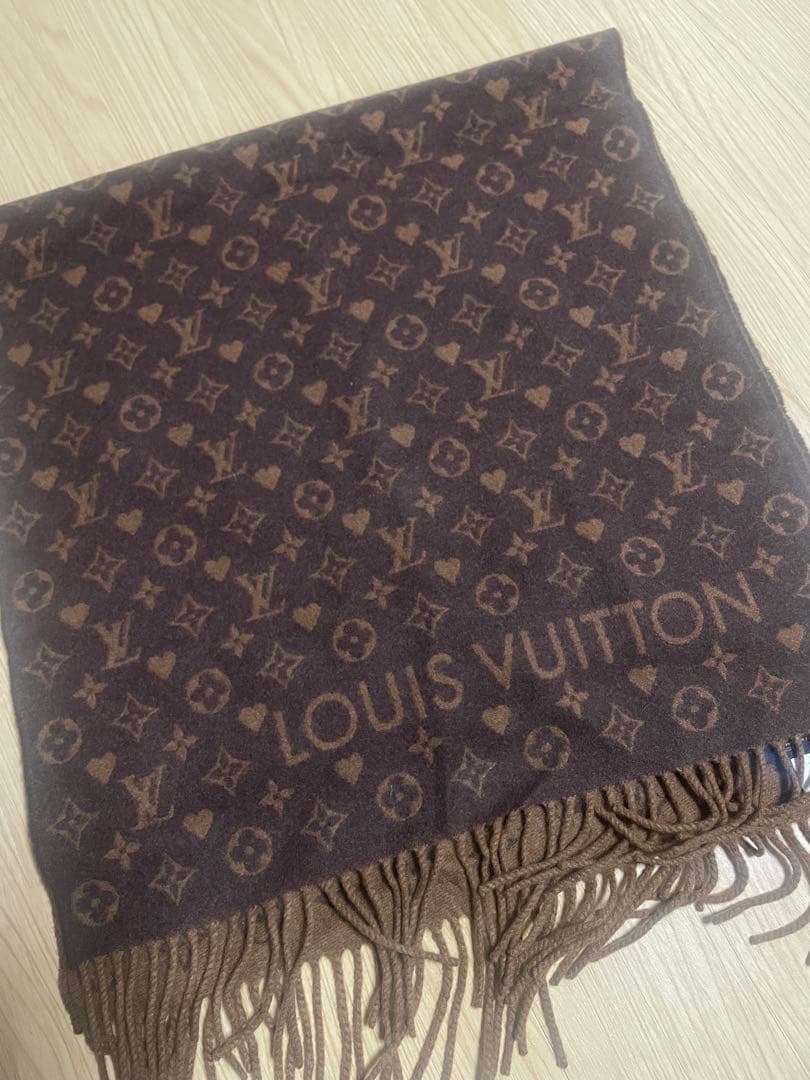LOUIS VUITTON モノグラムマフラー ブラウン