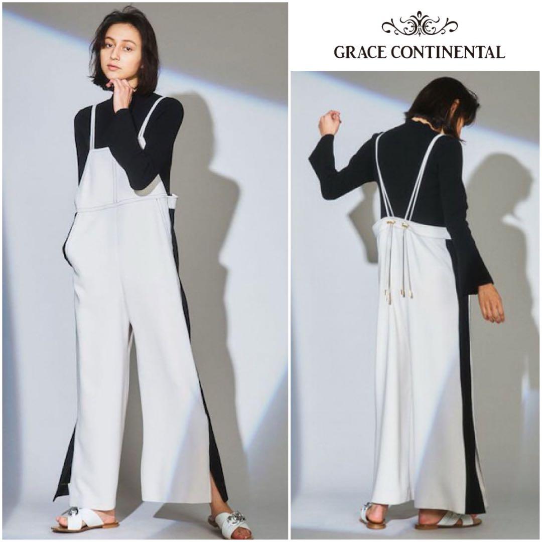 ももGRACE CONTINENTAL大人配色サロペット ワイドシルエット