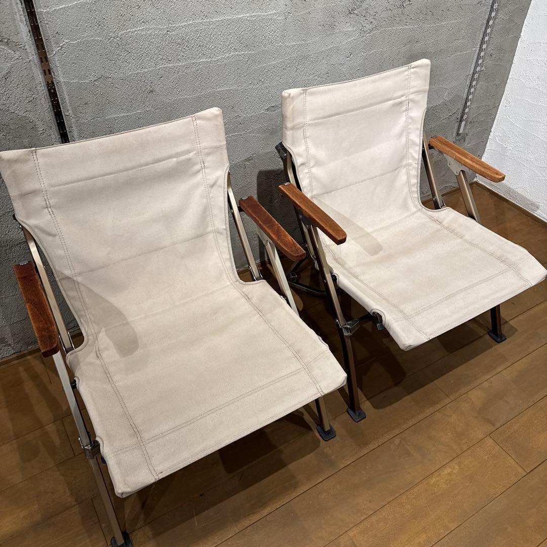 【ガリレオ】 Peak ローチェアショート アイボリー　２脚ペア