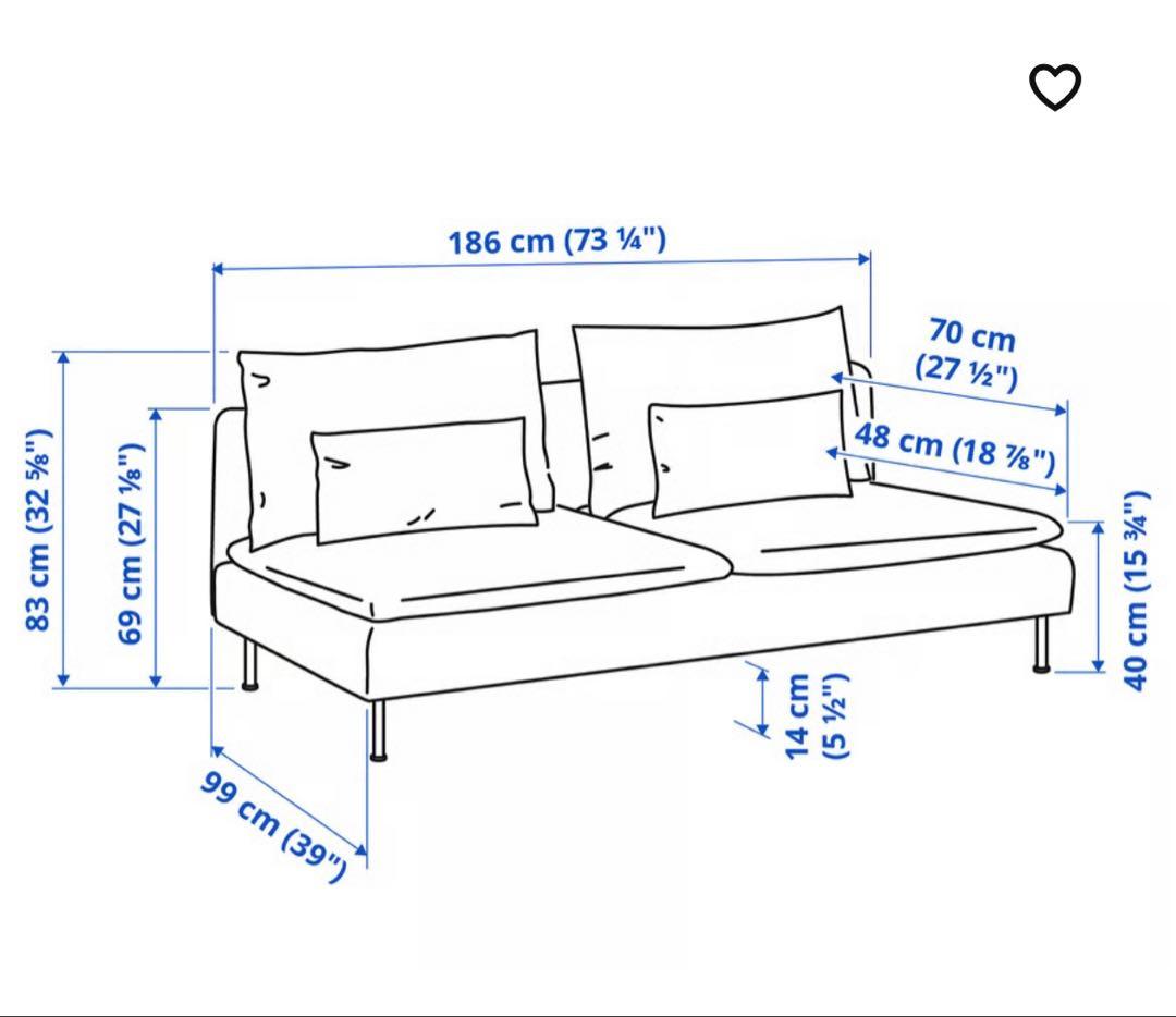 SÖDERHAMN ソーデルハムン 3人掛けソファ　ベージュ／ブラウン