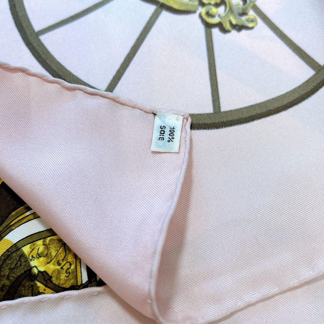 【タグあり】エルメス カレ90 SPRINGS シルクスカーフ ピンク系