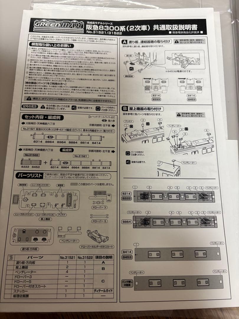 GREEN MAX グリーンマックス　阪急8300系 31521 32005