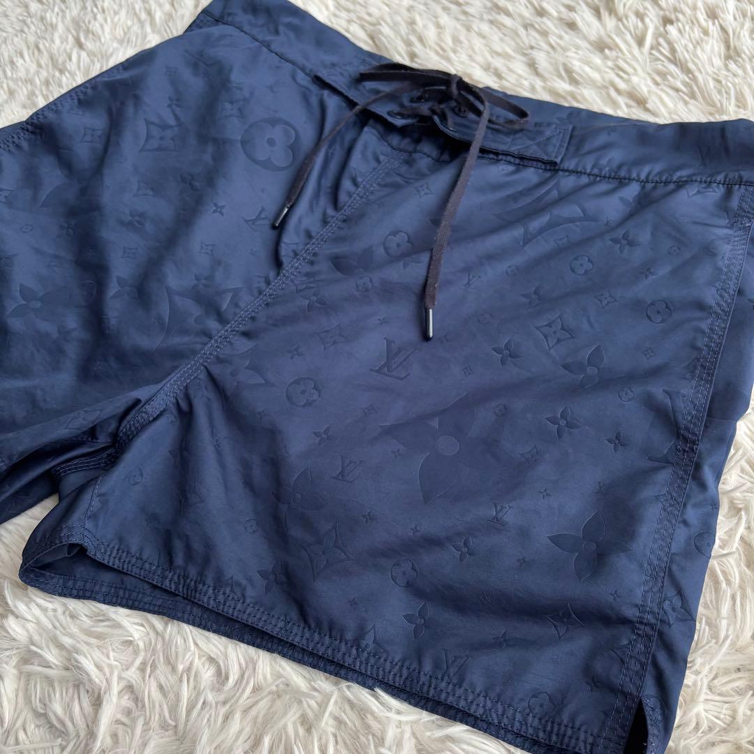 (鑑定済) ルイヴィトン 3Dポケット モノグラムボードショーツ スウィムパンツ