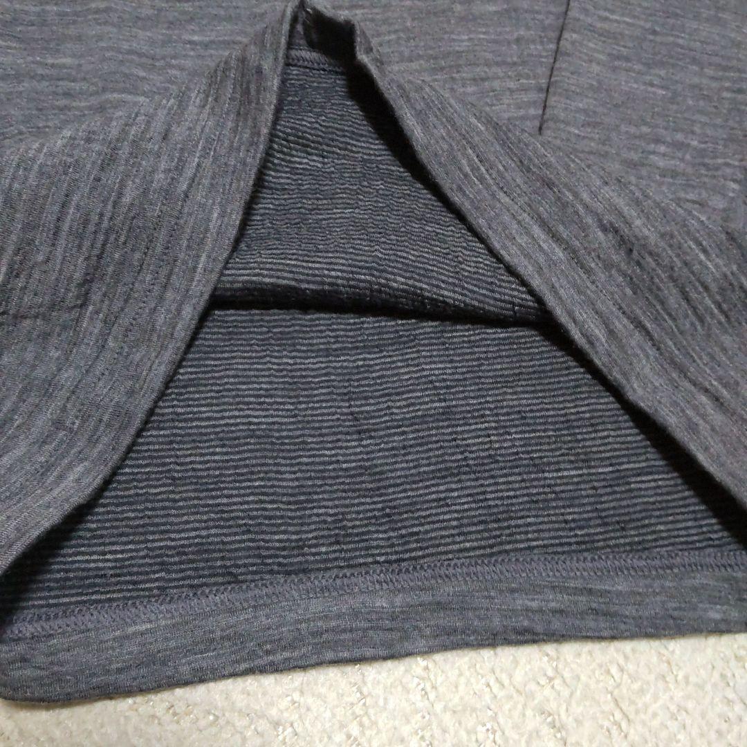 スーパーメリノウール EXP. ラウンドネックシャツ S グレー