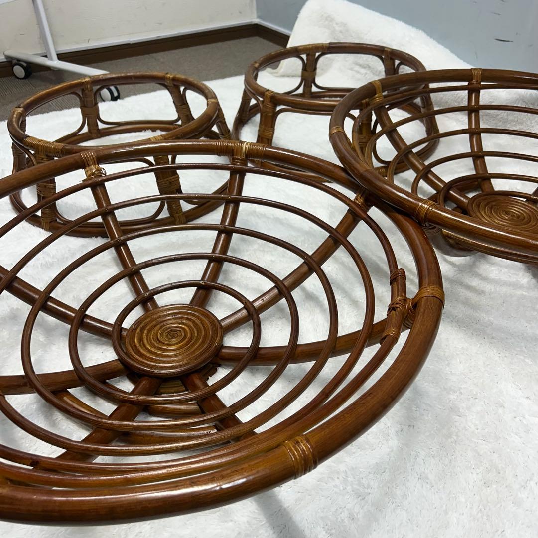 ラタンパパサンチェア フレーム 2脚セット（お引き取りもしくは配送します）