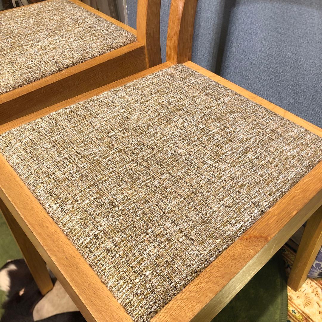 2脚セット　無印良品　オーク無垢材　カスタムチェア