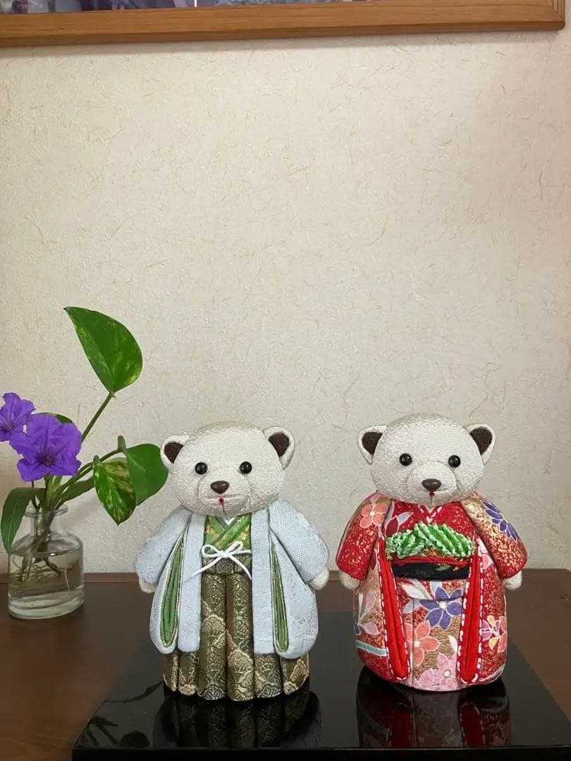 木目込み人形　「市松くまさん」