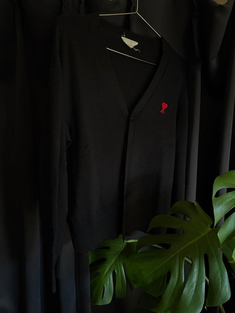 たつ　アミパリス amiparis カーディガン 黒 ブラック M