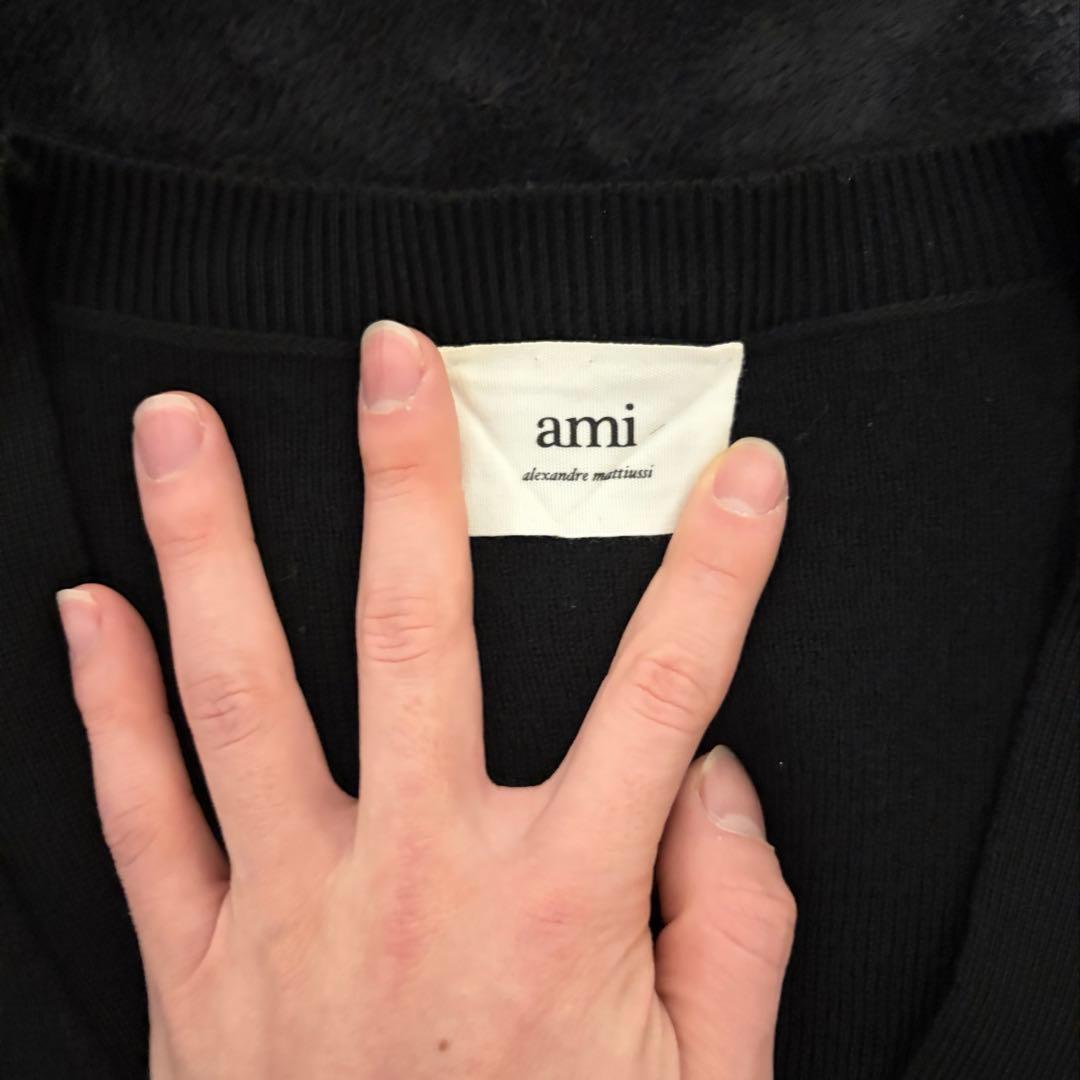 たつ　アミパリス amiparis カーディガン 黒 ブラック M