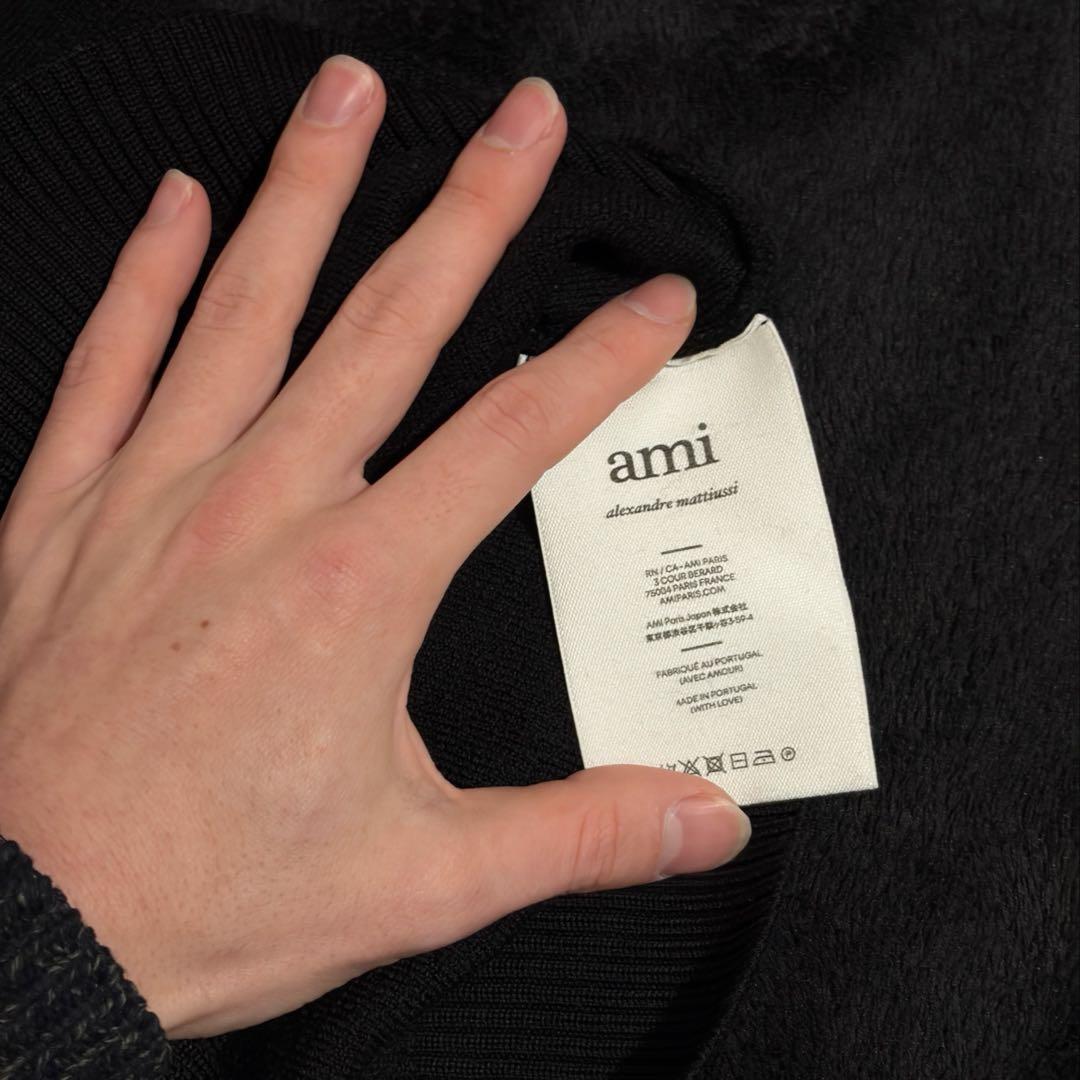 たつ　アミパリス amiparis カーディガン 黒 ブラック M