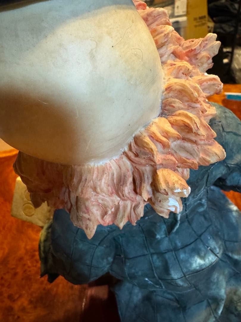 昭和レトロ　ビンテージピエロ造形置物石膏製？作者不明