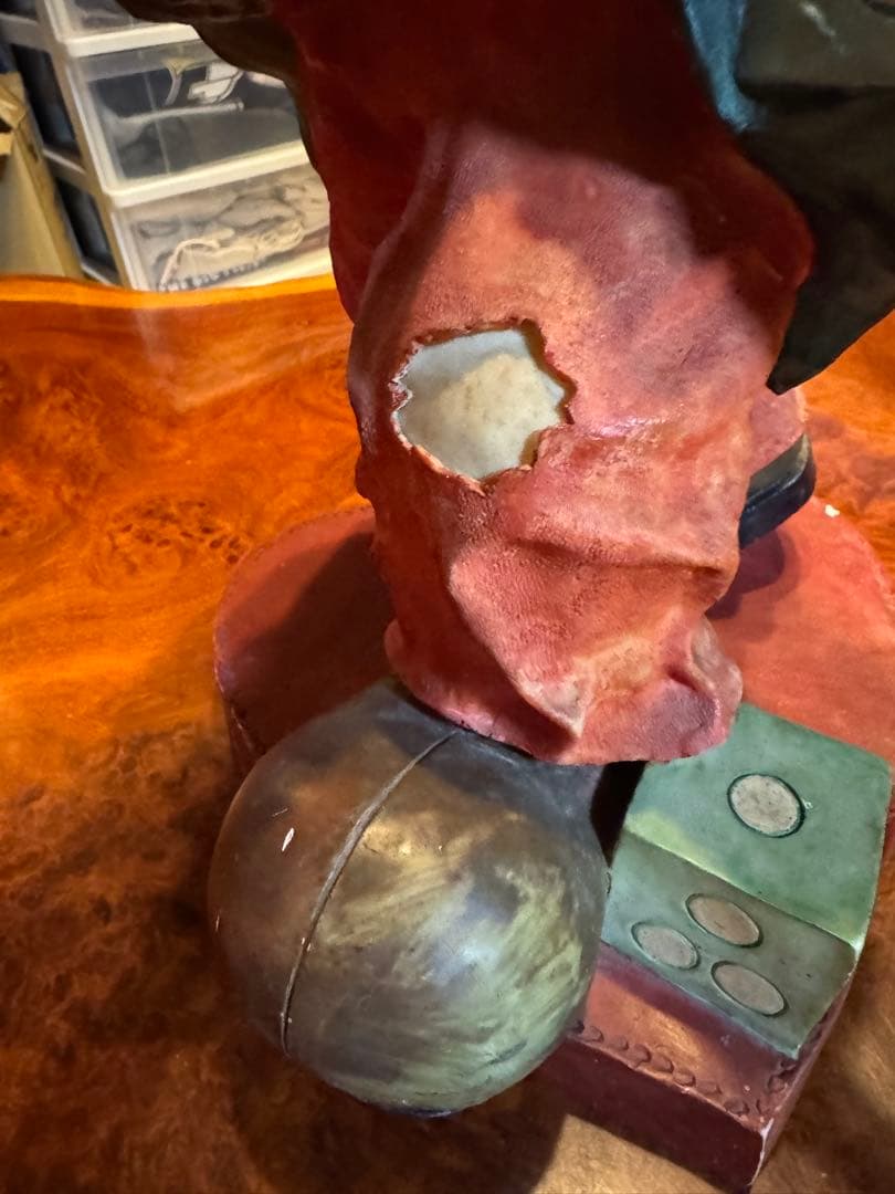 昭和レトロ　ビンテージピエロ造形置物石膏製？作者不明