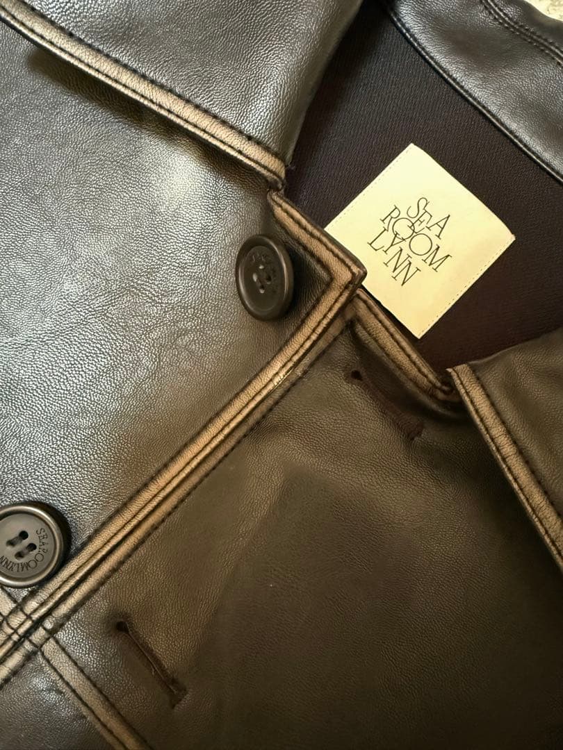 【SeaRoomlynn】Vintage ECOレザーシャツジャケット