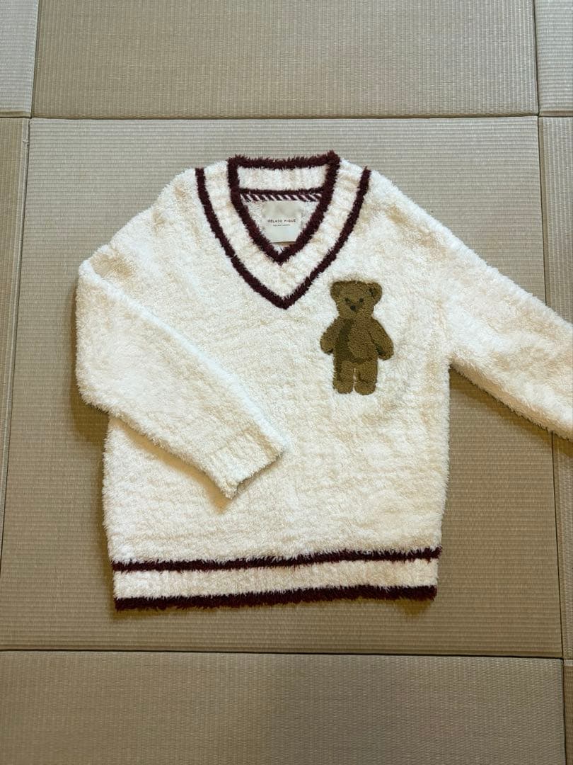 ジェラートピケ もこもこ ホリデー ベア 上下セット