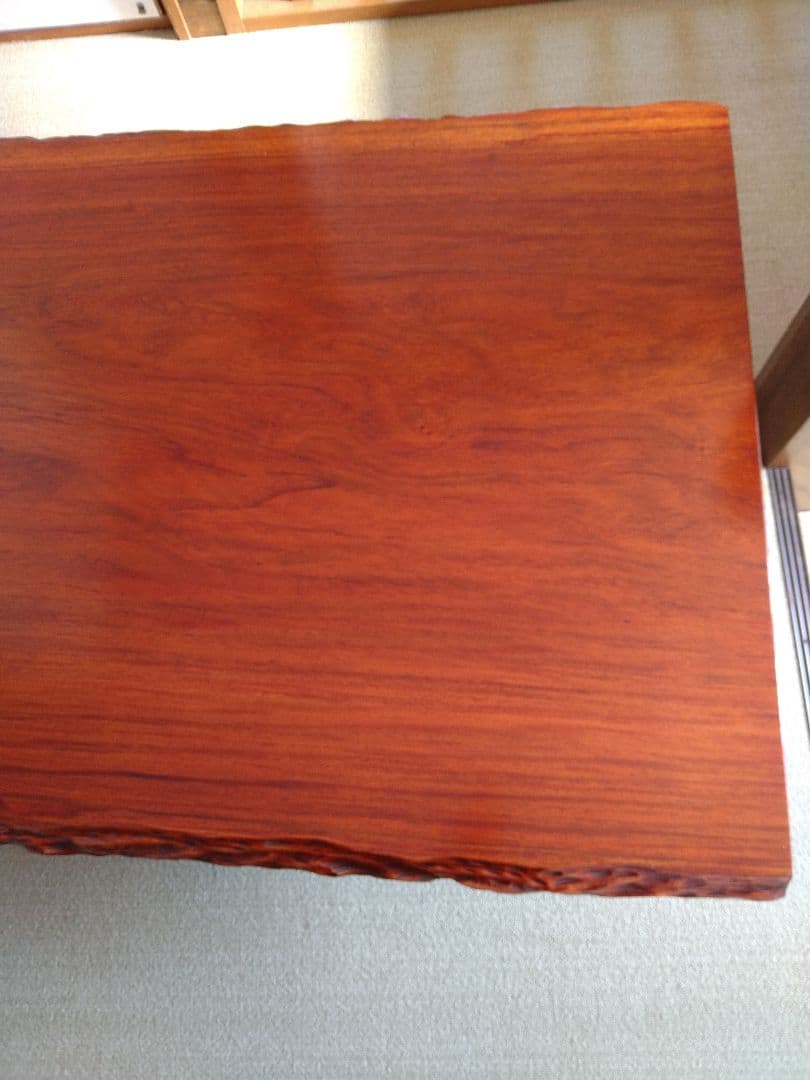 高級 純和風 座敷机 座卓 天然木 無垢材 一枚板 レトロ アンティーク