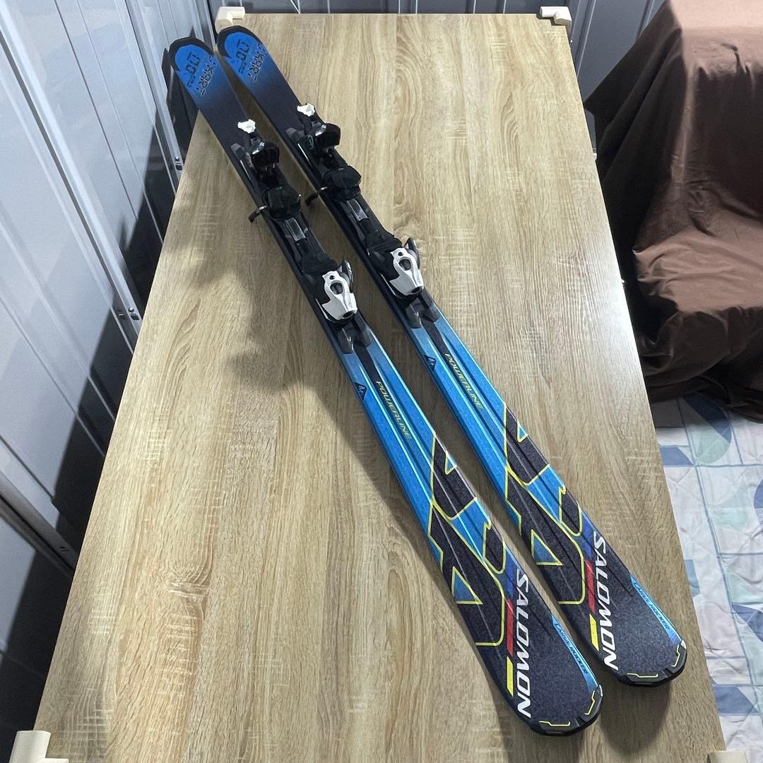 【極美品】SALOMON（サロモン）170cmスキー板 125cmストックセット