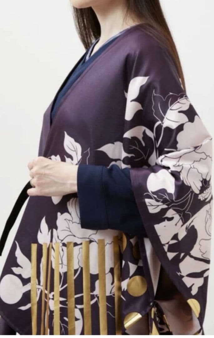 二部式着物　秋冬新作　カヤ　耀う牡丹羽織　耀う牡丹袴風パンツ　セットアップ