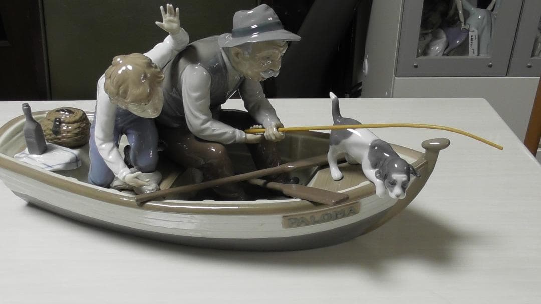 LLADRO　リヤドロ【おじいちゃんと魚釣り】2　リアドロ　インテリア　Ｌ506