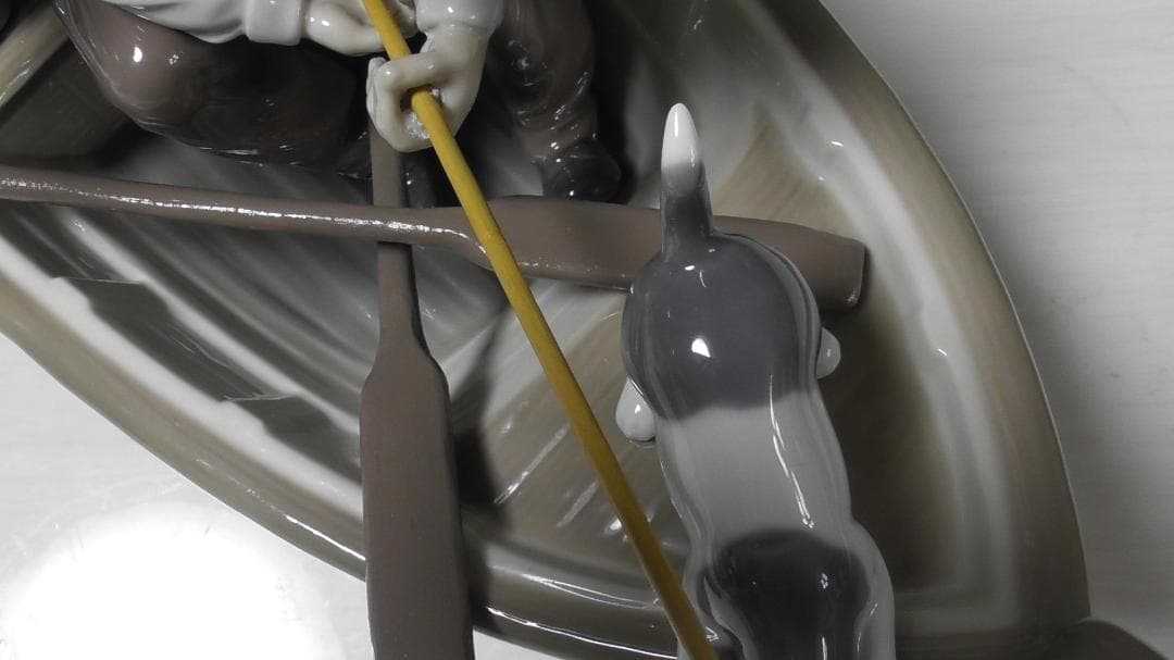 LLADRO　リヤドロ【おじいちゃんと魚釣り】2　リアドロ　インテリア　Ｌ506
