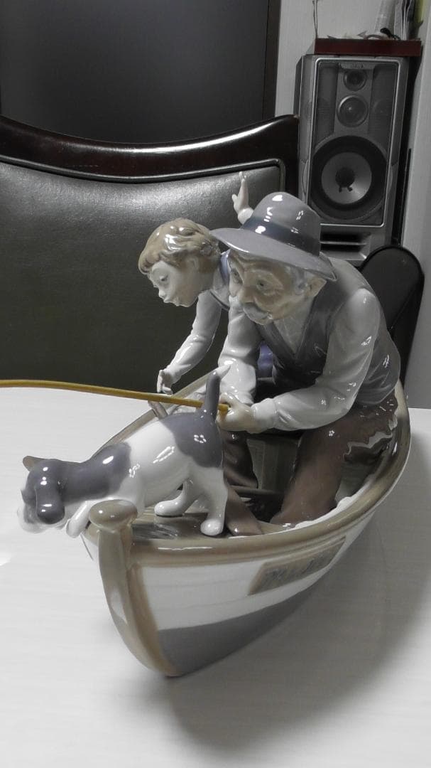 LLADRO　リヤドロ【おじいちゃんと魚釣り】2　リアドロ　インテリア　Ｌ506