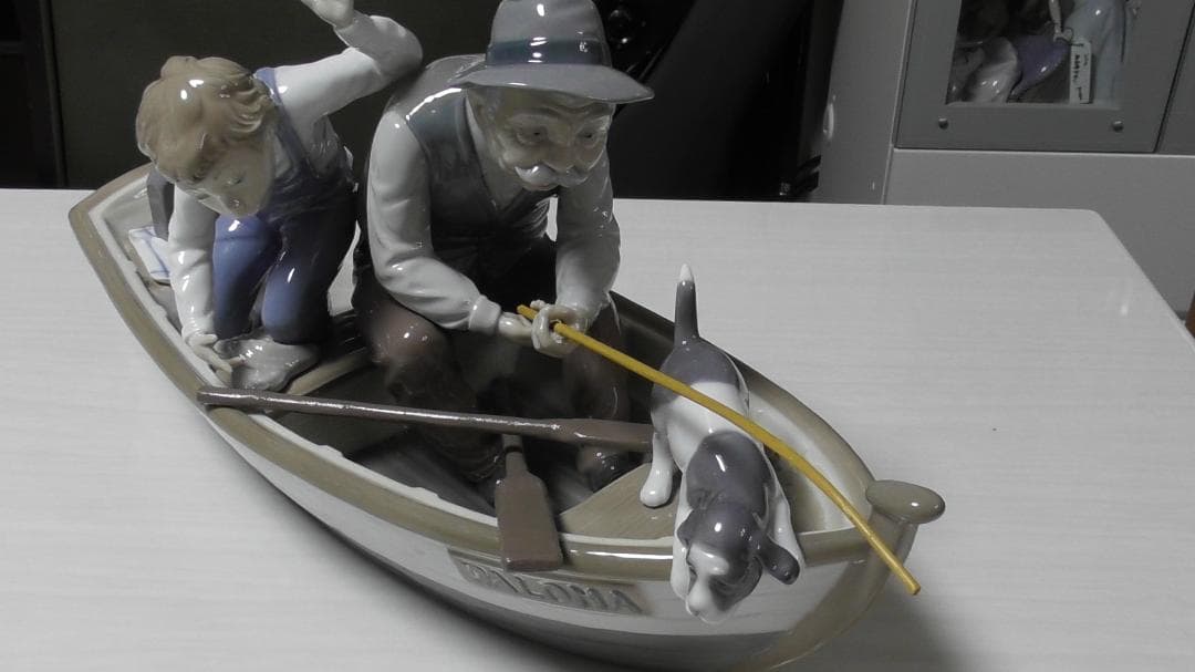 LLADRO　リヤドロ【おじいちゃんと魚釣り】2　リアドロ　インテリア　Ｌ506