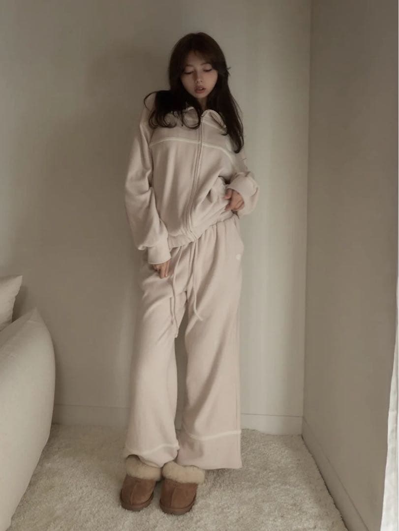 ルームウェア・パジャマ Milky pile heart long pants