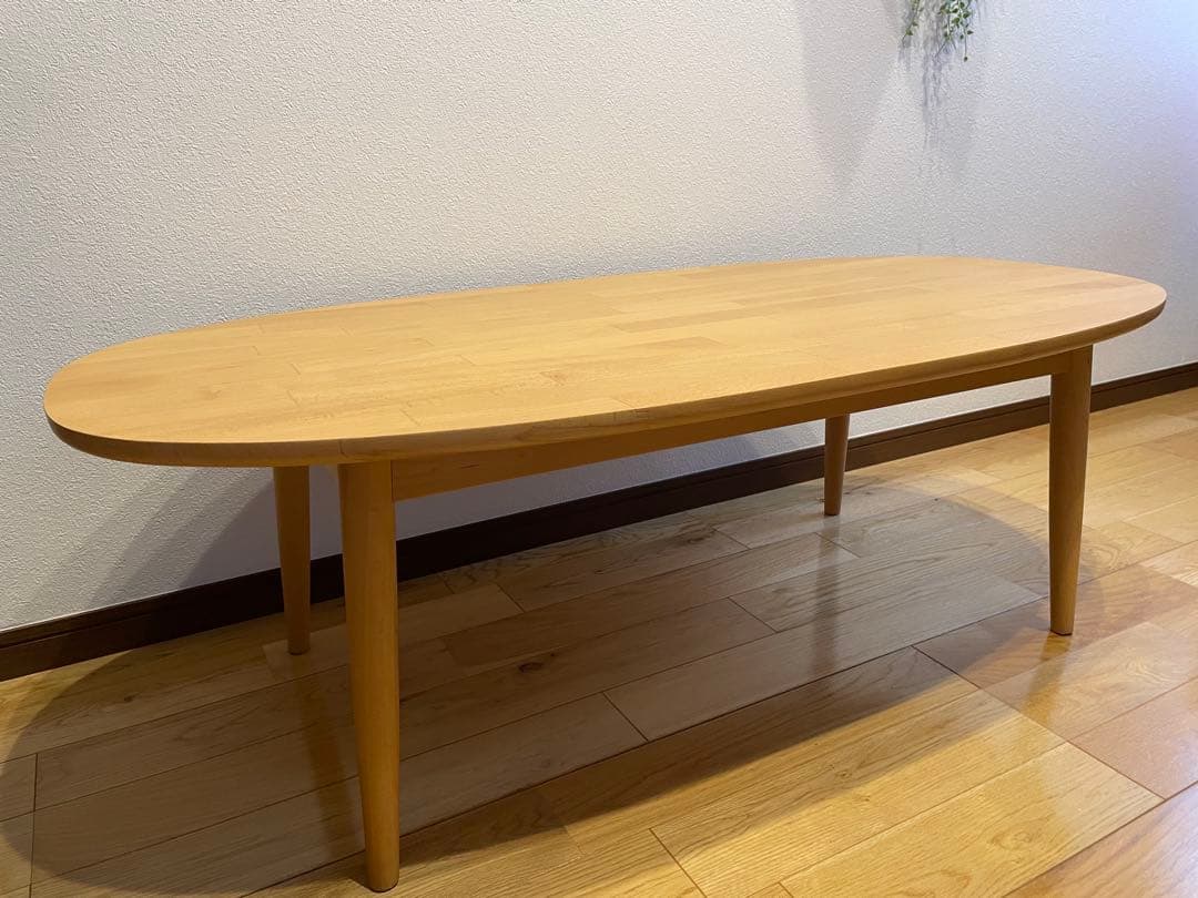 IDEE ナチュラル楕円形ローテーブル 120cm