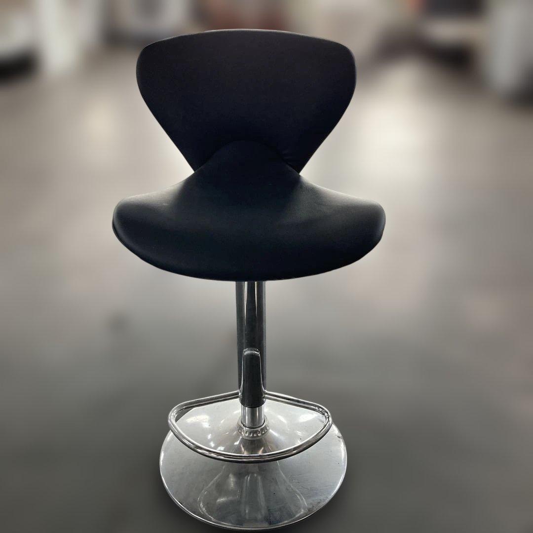 ニトリ カウンター チェア 背もたれ おしゃれ ブラック　MY-02