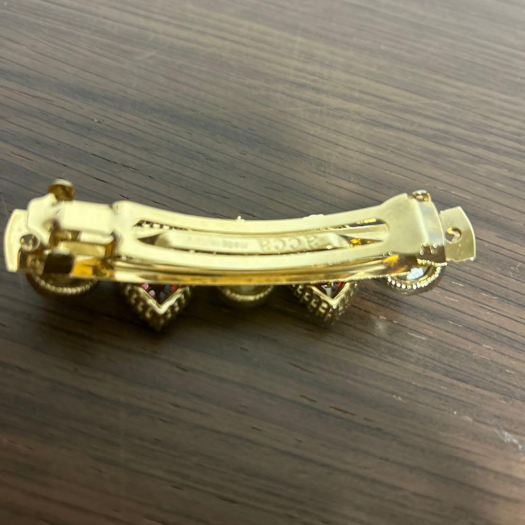 【極美品】acca アッカ　ヘアバレッタ　ストーン　イタリア製