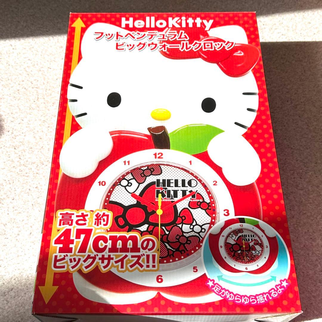 【未使用】サンリオ ハローキティ壁掛け 振り子時計 キティちゃん レトロ