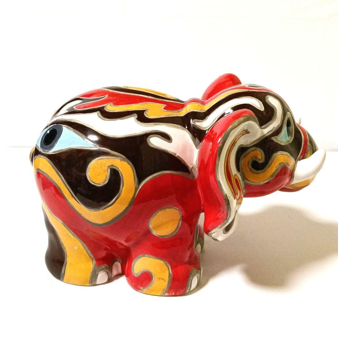 ヴィンテージ サイケデリックアート アニマルオブジェ バンク 貯金箱