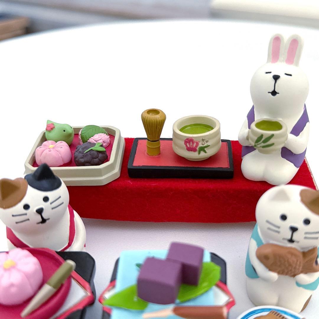 デコレ　コンコンブル　お抹茶うさぎ　三毛猫ご挨拶　たい焼きうさぎ　和菓子　椅子
